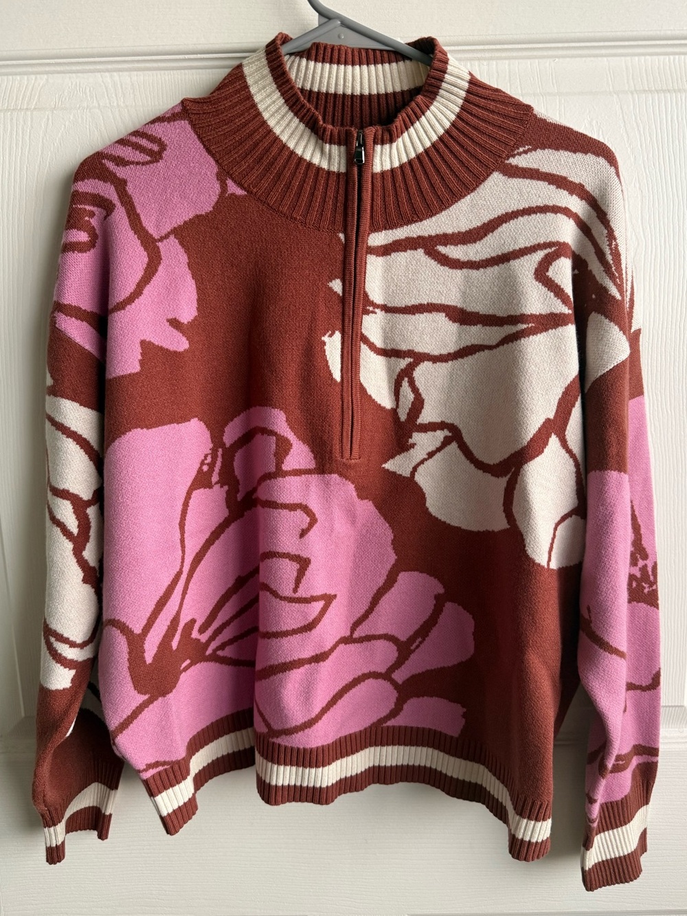 Maeve Anthropologie Floral Half Zip Sweater Size Small - Never worn